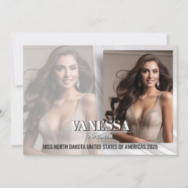 Elegant Tona Skönhetstävling - Komp-kort Julkort