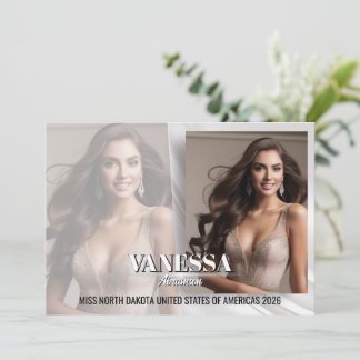 Elegant Tona Skönhetstävling - Komp-kort Julkort