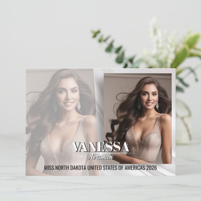 Elegant Tona Skönhetstävling - Komp-kort Julkort (Stående Fram)