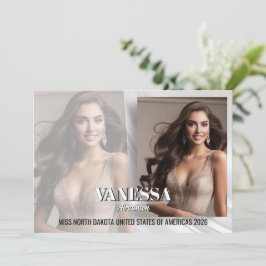 Elegant Tona Skönhetstävling - Komp-kort Julkort