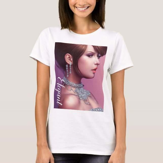 Elegant tonåring prinsessa t shirt (Framsida)