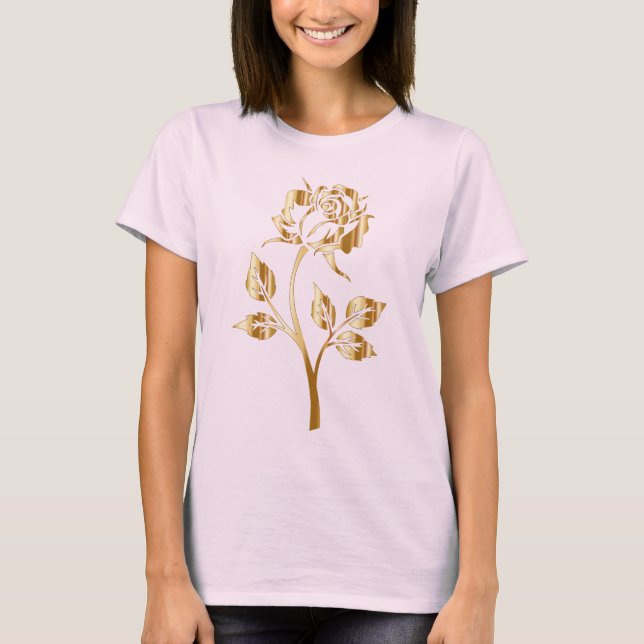 Elegant Tones Guld Ro T-shirt (Framsida)