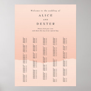Elegant toning Alfabetiskt tecken Bröllop Poster