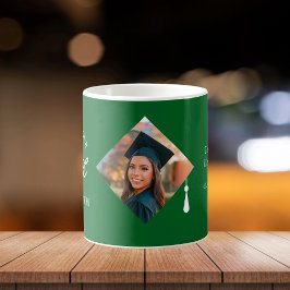 Elegant topp för skräddarsydd examen fotominne kaffemugg