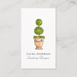 Elegant, topp, vattenfärg Liggande Visitkort