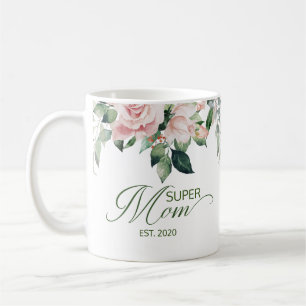Elegant Toppen Blommigt-skript Mors dag Kaffemugg