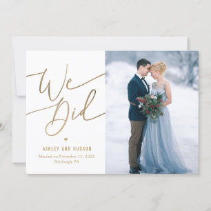 Elegant Touch Bröllop annons Elopement Tack Kort