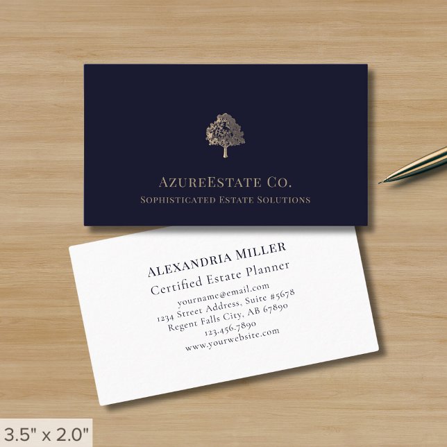 Elegant Träd Logotyp Affärskort Visitkort (Skapare uppladdad)