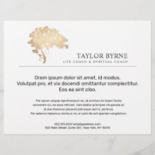 Elegant Träd Logotypen Reklamblad