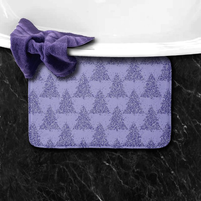 Elegant Träd Mönster | Charming Lavender Jul Badrumsmatta (Skapare uppladdad)