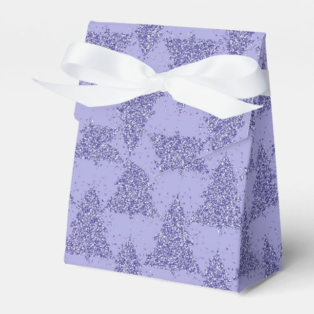 Elegant Träd Mönster | Charming Lavender Jul Presentaskar (Framsidan Sidan)