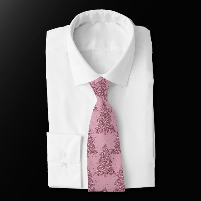 Elegant Träd Mönster | Dusty Mauve Rosa jul Slips (Skapare uppladdad)
