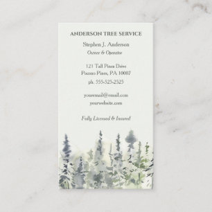 Elegant Träd Service Arborist Trimming Visitkort