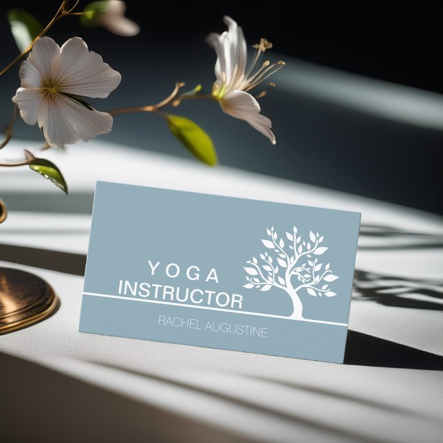 Elegant Träd Yoga-instruktör Hälsa Life Coach Visitkort (Skapare uppladdad)