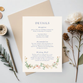 Elegant Trädgård med Vilda Blommor Blomsterkort fö Tilläggskort