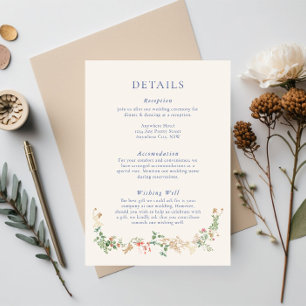 Elegant Trädgård med Vilda Blommor Blomsterkort fö Tilläggskort