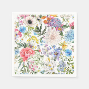 Elegant trädgårds blomfest pappersservett