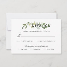 Elegant Trädgårdsgrönska Eukalyptus Bröllops-rsvp OSA Kort