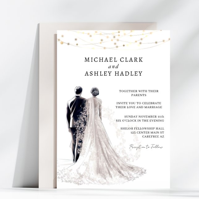 Elegant Traditional Wedding Inbjudningar (Skapare uppladdad)