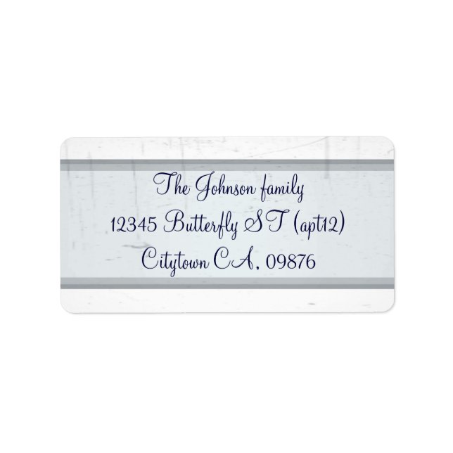 Elegant Traditionell Adressetikett (Framsidan)