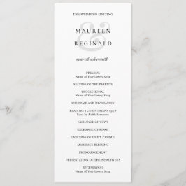 Elegant Traditionell Bröllop Program