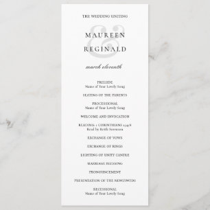 Elegant Traditionell Bröllop Program