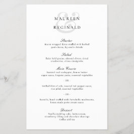 Elegant Traditionell Bröllopsmeny Flygblad
