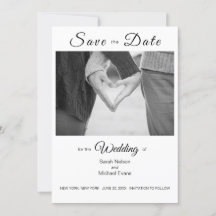 Elegant Traditionell Fotografi Bröllop Spara Datum