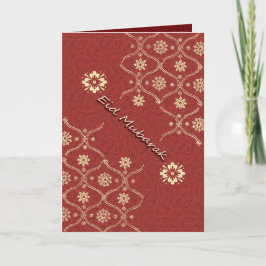 Elegant traditionell henna konst design Eid-kort Helgkort