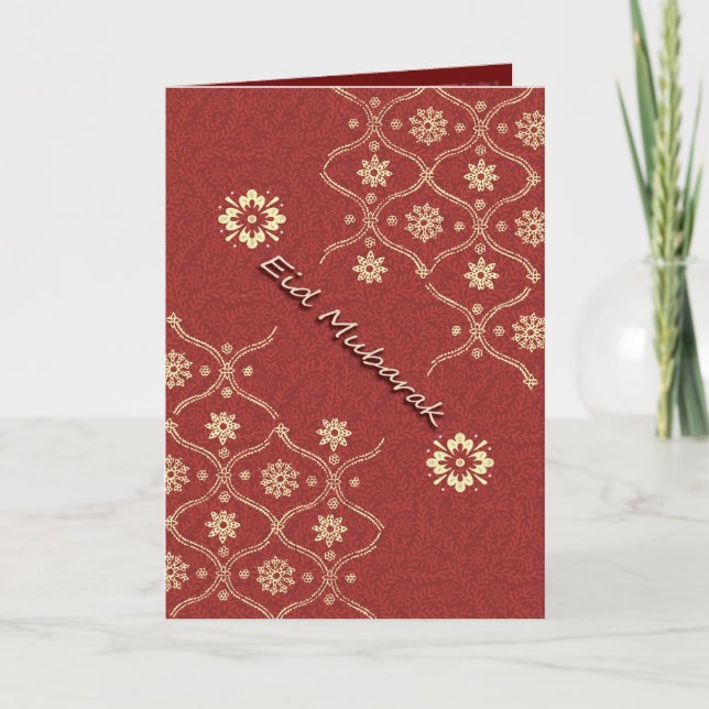 Elegant traditionell henna konst design Eid-kort Helgkort (Framsida)