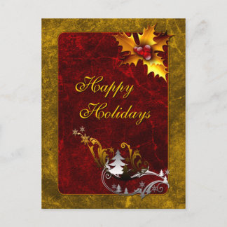 Elegant - traditionell juldesign helg vykort