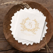 Elegant Traditionell Klassisk Monogram Bryllopsvap