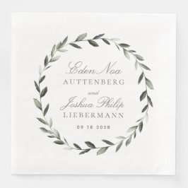 Elegant Traditionell utandning av Olive Gren i Brö Pappersservett