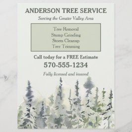 Elegant Trädservice Arborist Beskärnings Flyer