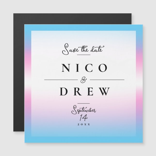 Elegant Trans Pride Bröllop  (Fram/baksida)
