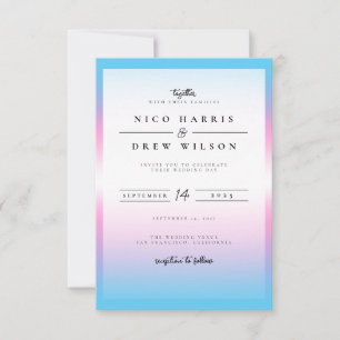 Elegant Trans Pride Bröllop Inbjudningar
