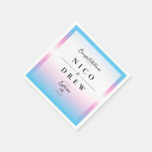 Elegant Trans Pride Bröllop Pappersservett