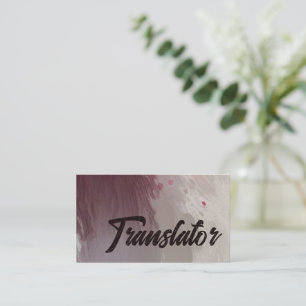 Elegant Translator Visitkort