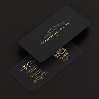 Elegant Transport Car Company Black Modern Visitkort