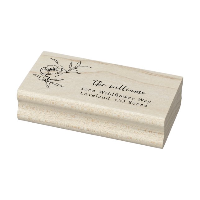 Elegant trästämpel stämpel (Stämpel)