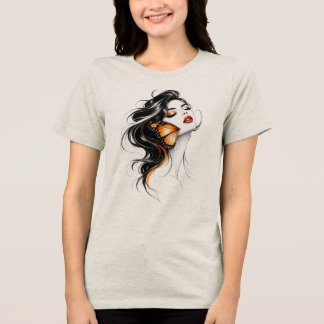 Elegant Tre Fjäril Abstrakt Konst T Shirt