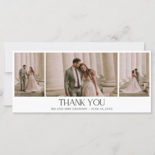 Elegant tre Photo Collage Bröllop Tack