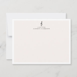 Elegant Treble Music Note-kort Anteckningskort