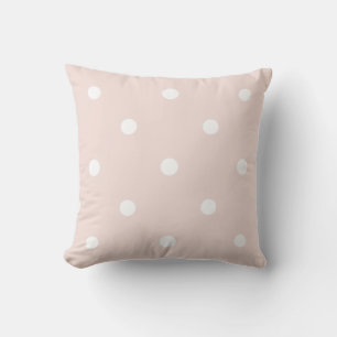Elegant Trend Färg Template Beige White Polka Dot Kudde
