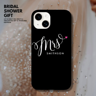Elegant Trendig Black and White Calligraphy Bride