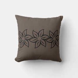 Elegant Trendig Brown Modern Flowery Kudde