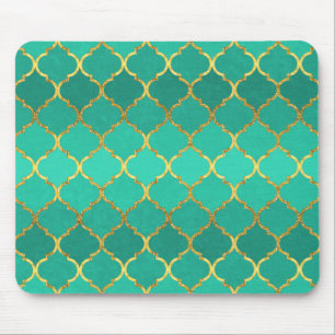 Elegant trendig faux faux glitter quatrefoil musmatta