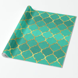Elegant trendig faux faux glitter quatrefoil presentpapper