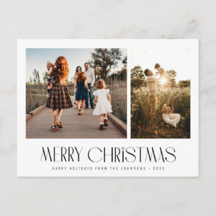 Elegant trendig-fotochristmas-kort vykort