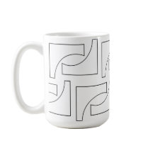 Elegant Trendig Geometrisk Svart och Vit